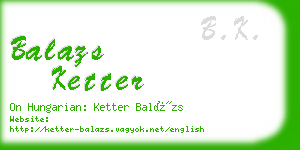 balazs ketter business card